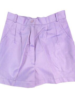 Gazelle Shorts Womens 3/4 Lavender Vintage Pleated High Waist 80s USA NWT